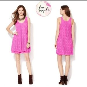 💃Free People 💃bright pink lace dress MUST READ!
